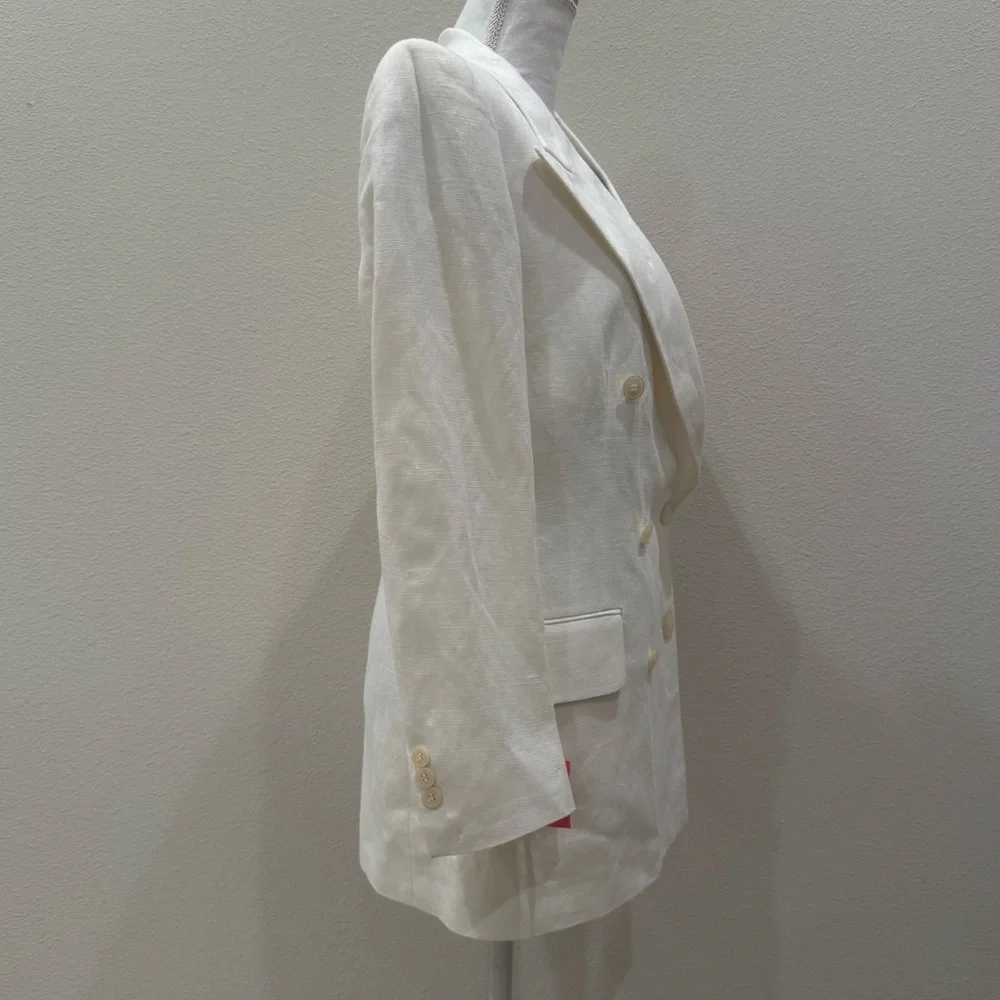 New Nordstrom Freedberg Double Breasted Linen Jacket